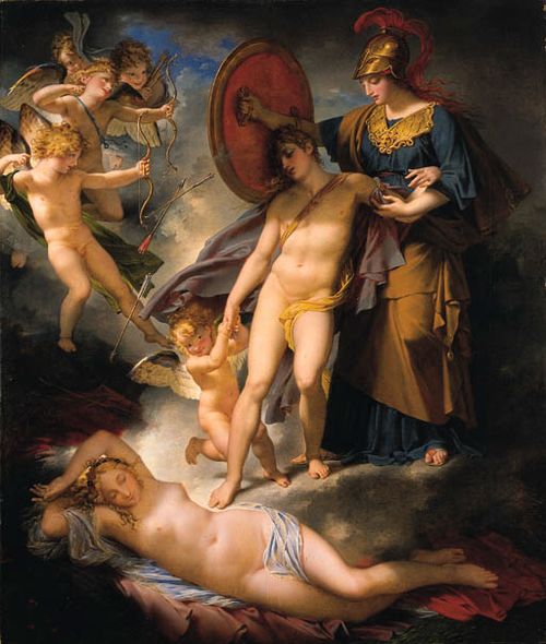La Sagesse préservant l’Adolescence des traits de l’Amour, 1810, Charles Meynier