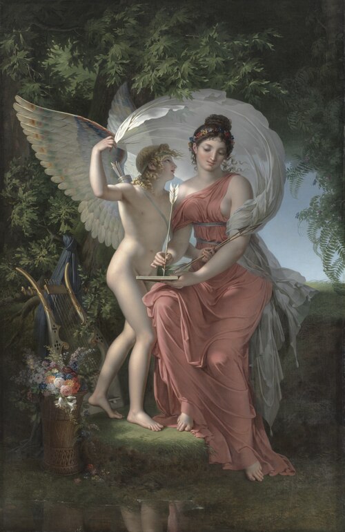 Erato, muse qui préside à la poésie lyrique, 1800, Charles Meynier