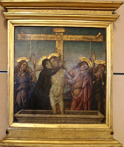 Le Christ de pitié soutenu par deux anges, 1450, Niccolò Alunno