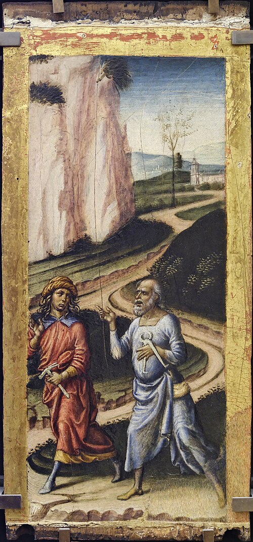 Joseph d'Arimathie et Nicodème sur le chemin du Calvaire, 1487, Niccolò Alunno