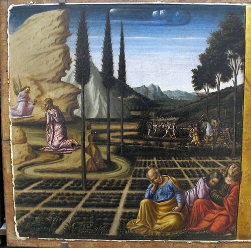 Le Christ au Jardin des Oliviers et la Flagellation, 1487, Niccolò Alunno