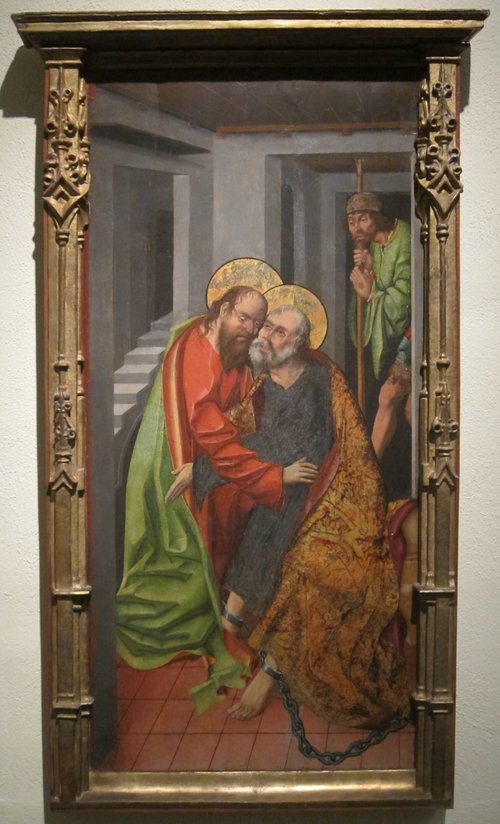 Saint Paul Visiting Saint Peter Visiting in Prison, 1500, Fernando Gallego