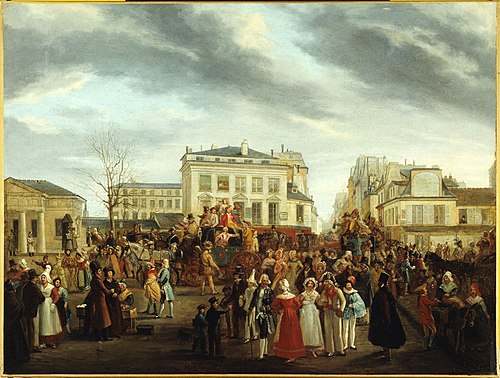 La descente de la Courtille, le mercredi des Cendres 1823, 1823, Artus Despagne