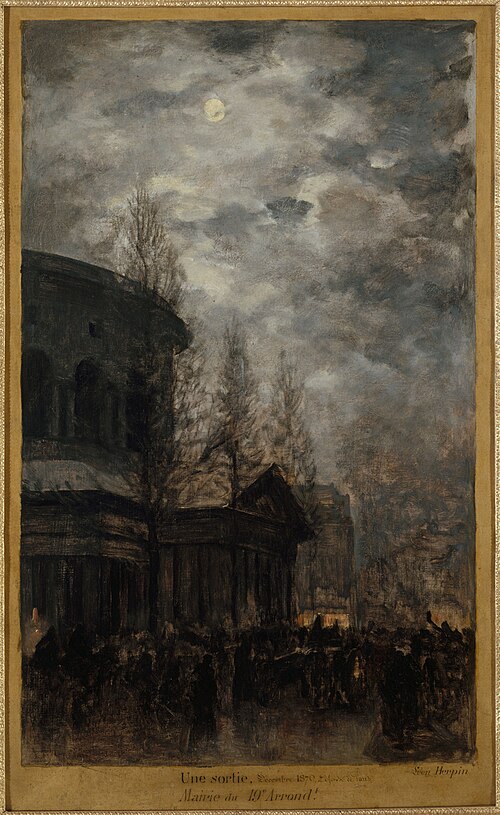 Sortie de Paris en 1870 (Rotonde de la Villette), 1870, Léon Herpin