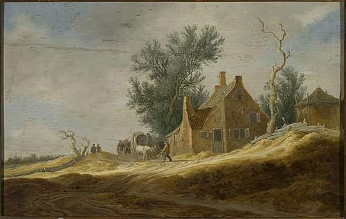 Paysage avec une auberge., 1626, Pieter de Neyn