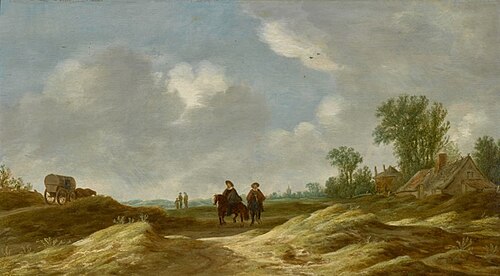 Dune Landscape with Figures on Horseback, , Pieter de Neyn