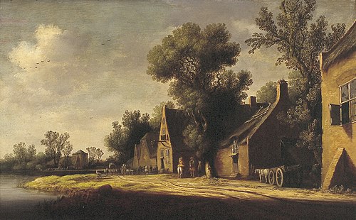 Village near river, 1632, Pieter de Neyn