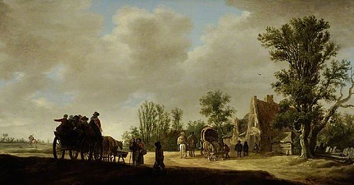 Halt at an Inn, 1628, Pieter de Neyn