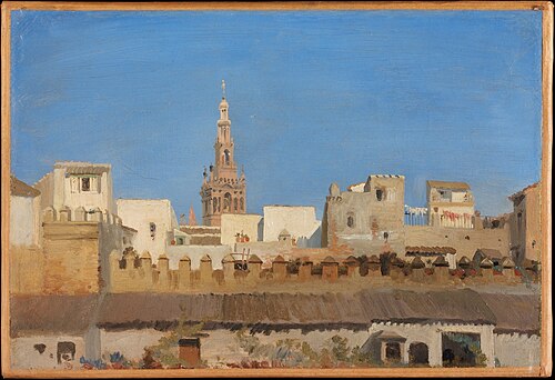 The Giralda, Seville, 1836, Adrien Dauzats