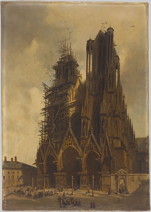La Cathédrale de Reims, 1845, Adrien Dauzats
