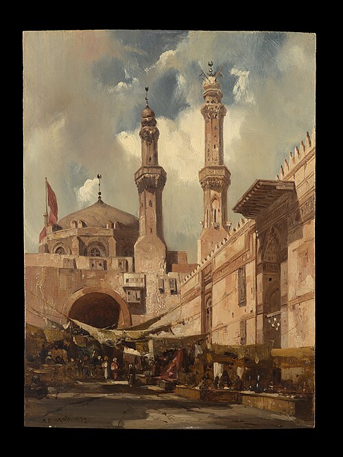 A Cairo Bazaar, 1839, Adrien Dauzats