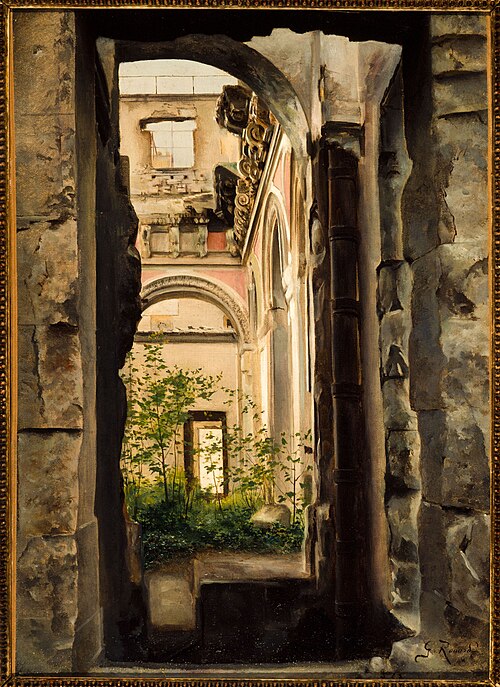 Vue intérieure des ruines de l'ancienne Cour des comptes, quai d'Orsay (P304(3)), 1888, Georges Jean Baptiste Rouard