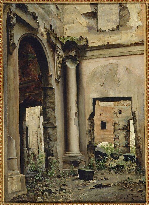 Vue intérieure des ruines de l'ancienne Cour des comptes, quai d'Orsay (P304(1)), 1888, Georges Jean Baptiste Rouard
