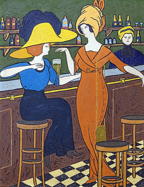 Femmes au café, 1910, Georges Gaudion