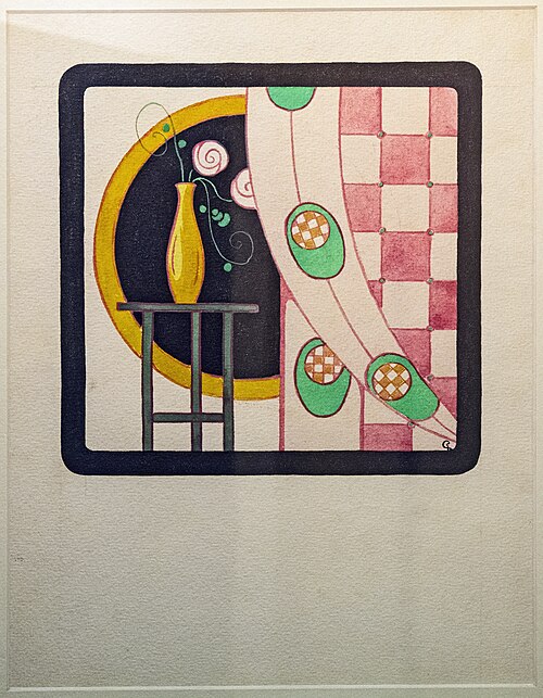 Nature morte au vase et au rideau, , Georges Gaudion