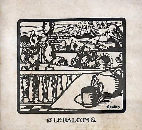 Le balcon, paysage provençal, , Georges Gaudion