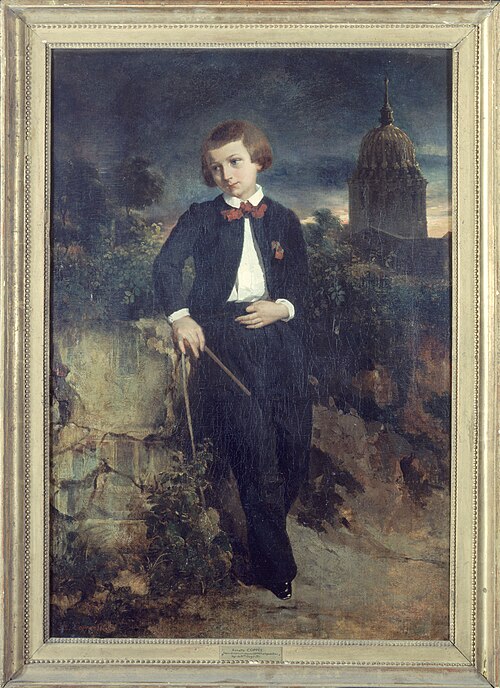 Portrait de François Coppée (1842-1908), poète, à l'âge de neuf ans, 1851, Annette Coppee