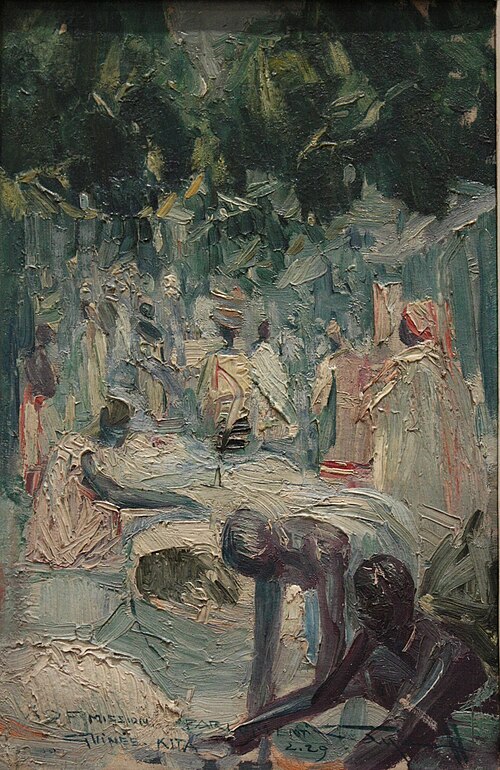 Marché de coton en Guinée, Kita, 1929, Henri Félix Cayon
