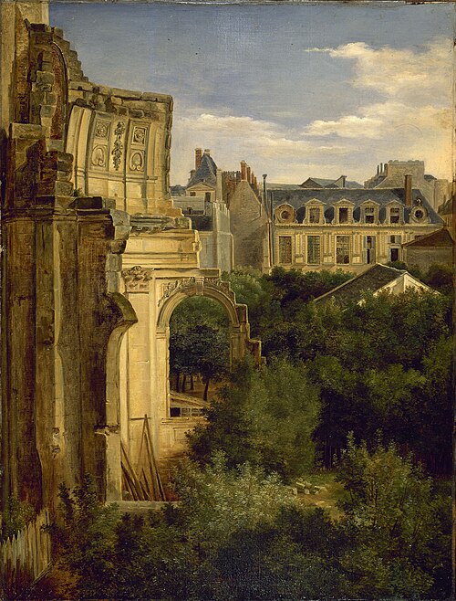 Ruines de l'église Saint-Louis-du-Louvre et hôtel de Longueville, 1833, Lina Jaunez