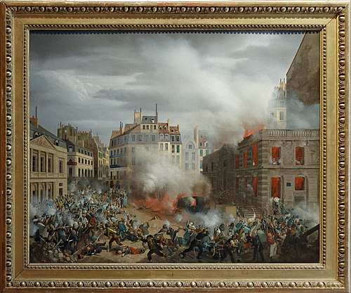 Incendie du château d'eau, place du Palais-Royal, le 24 février 1848, 1848, Eugène Hagnauer