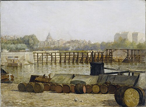 Vue de l'estacade de l'île Saint-Louis ; effet du matin, 1901, Edouard Zawiski