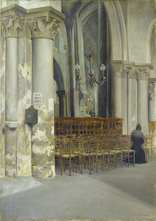 Intérieur de l'église Saint-Pierre-de-Montmartre, 1895, Edouard Zawiski