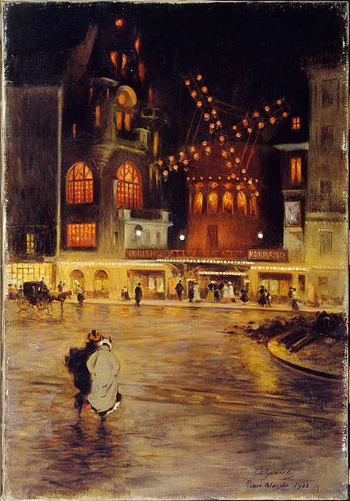 La Place Blanche et le Moulin Rouge, 1902, Edouard Zawiski