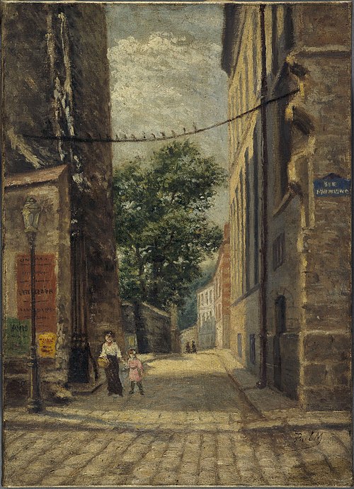 La rue Rataud, au coin de la rue Lhomond, 1900, Paul Martelliere