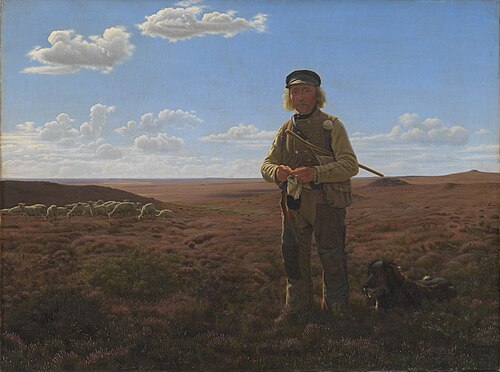 A Jutland Sheperd on the Moors, 1855, Frederik Vermehren
