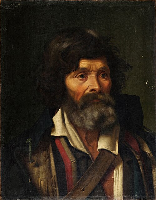 Bust picture of a Grey-bearded Italian Countryman, 1856, Frederik Vermehren