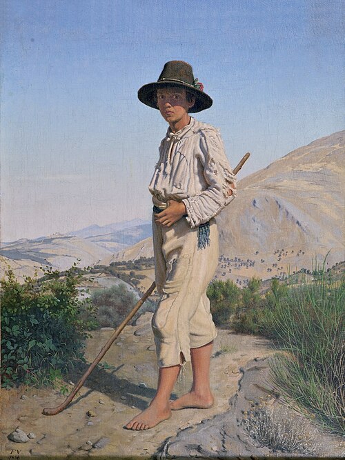 An Italian Shepherd Boy, 1856, Frederik Vermehren
