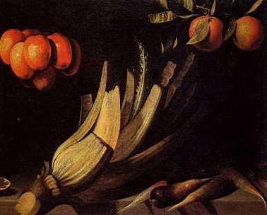 Bodegón con cardo y zanahorias (Bodegón del Cardo), 1615, Alexandro Loarte