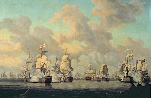 The Victory of Lord Rodney over the French Fleet off Dominica, 12 April 1782 (after Richard Paton), , Robert Dodd