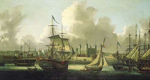 Shipping in the Pool of London, 1750, Robert Dodd