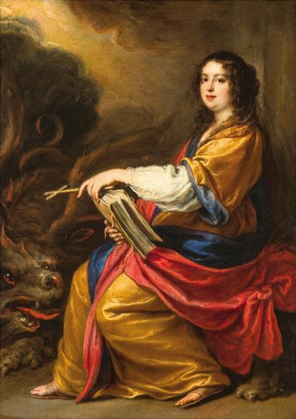 Vittoria della Rovere as Santa Margherita, 1640, Justus Sustermans