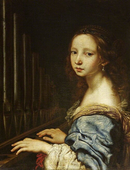 Saint Cecilia playing the Organ, 1649, Justus Sustermans