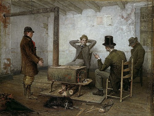 A Friendly Warning, 1885, Thomas Hicks