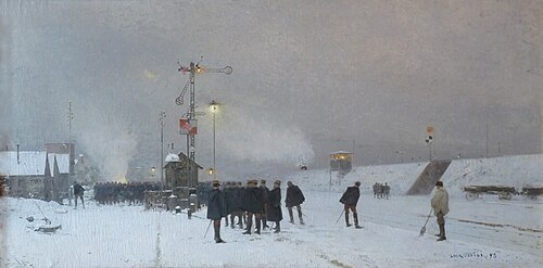 Avant l'embarquement, effet crépusculaire, 1893, Luigi Loir