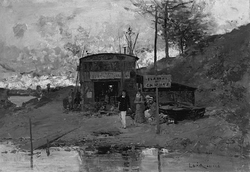 The Boathouse, 1885, Luigi Loir