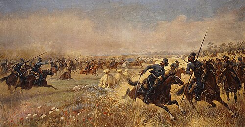 The Cossacks case of Platov near Mir on July 9, 1812, 1912, Wiktor Mazurowski