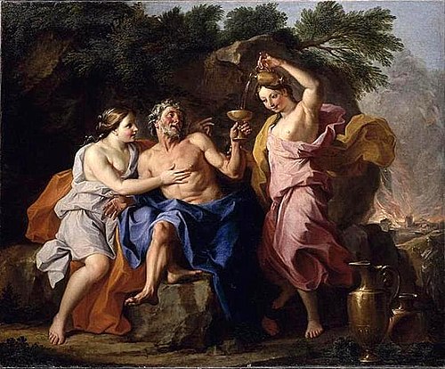Loth et ses filles, 1601, Noël Coypel