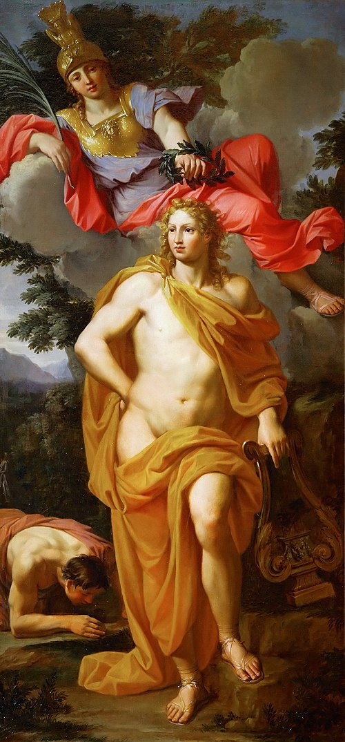 Apollon couronné par Minerve, 1675, Noël Coypel