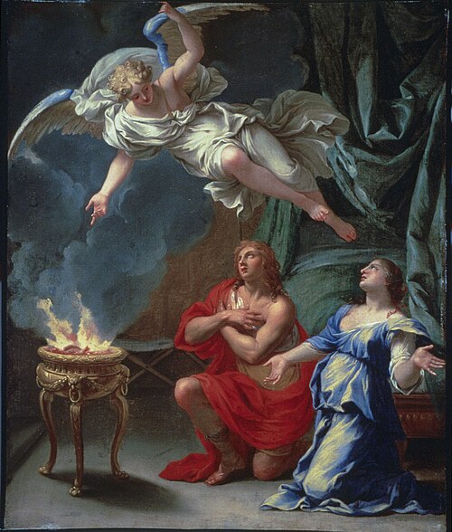 The Sacrifice of Manoah and His Wife, Parents of Samson, 1690, Noël Coypel