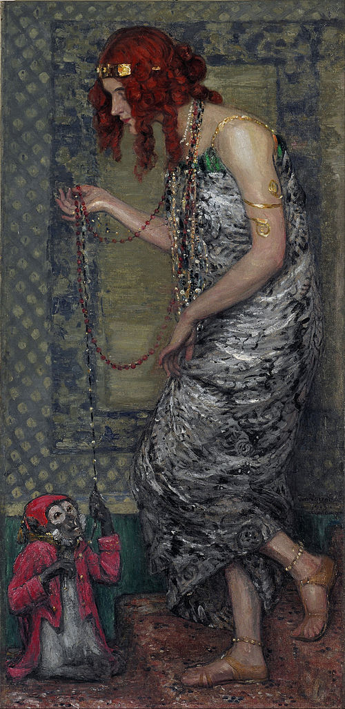 Princesse avec un singe, 1913, Janis Rozentāls