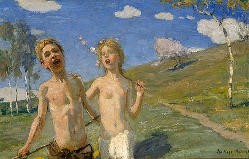Jubilant children, 1901, Janis Rozentāls