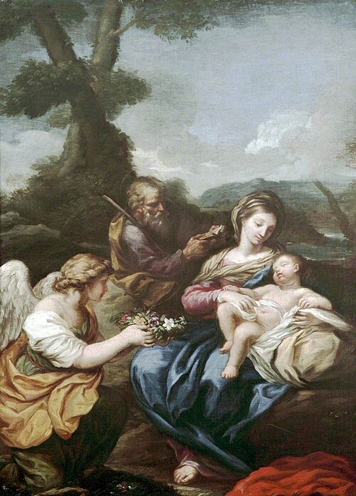 Holy Family, Rest on the Flight into Egypt, 1662, Ciro Ferri