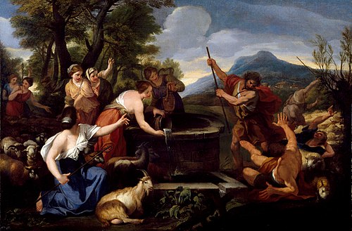 Moses and the Daughters of Jethro, , Ciro Ferri