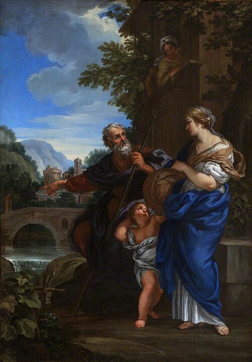 Abraham expelling Hagar and Ishmael, 1679, Ciro Ferri