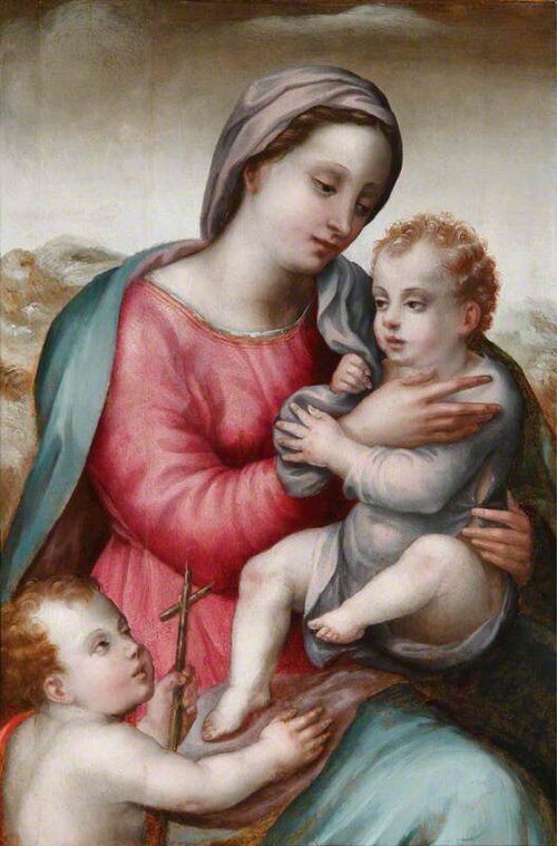 The Madonna and Child with the Infant Saint John the Baptist, 1525, Master of Volterra