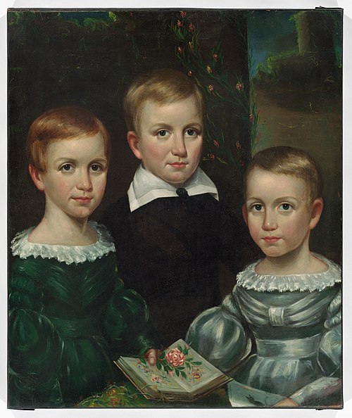 Emily Elizabeth, Austin, and Lavinia Dickinson, 1840, Otis Allen Bullard